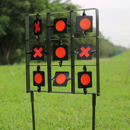Tactical 9-Square Grid Steel Shooting Target - Precision Training Made Fun
