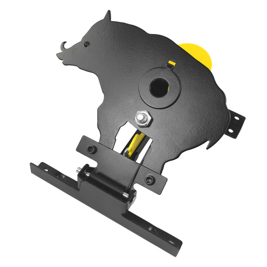 Resettable Boar-Shaped Steel Target with Pull Rope - Engaging Precision Shooting