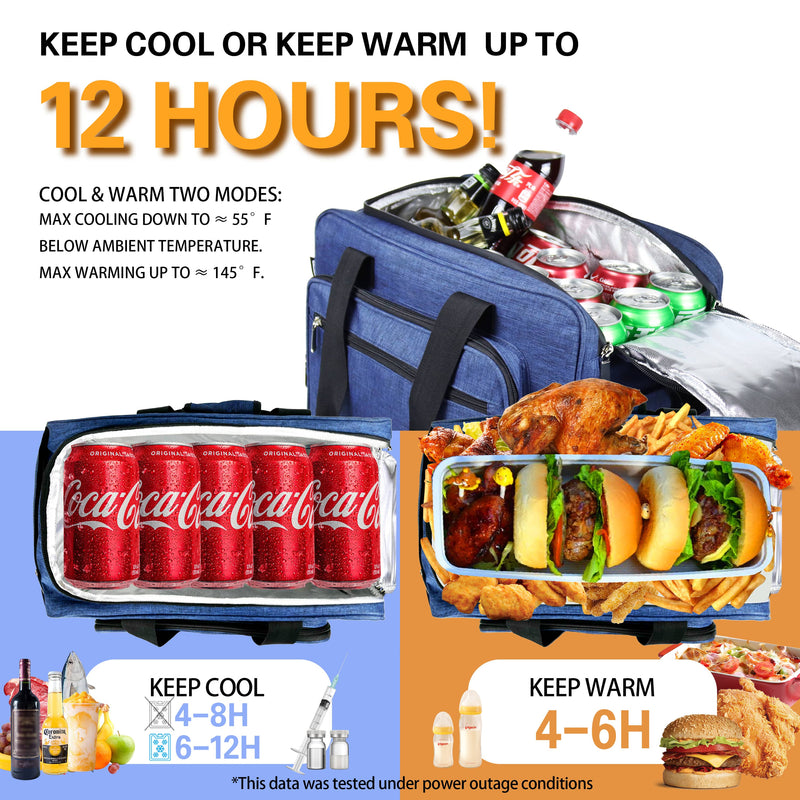 Load image into Gallery viewer, Car Cooler for Vehicles, 26 QT Cooler &amp; Warmer Bag,12V Plug in Fridge Cooler, Folding and Portable Cooler for Car, RV, and Camping Use, Fast Cooling Storage Bag
