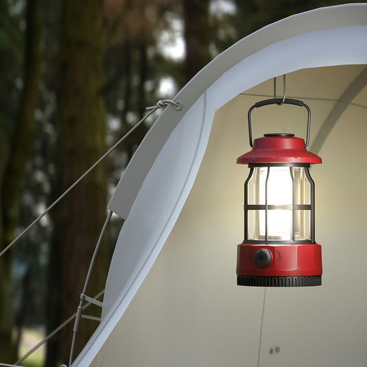 Retro Camping Lamp, Portable Handheld Tent Light with 300 Lumens for Outdoor Camping, Hiking and Picnics
